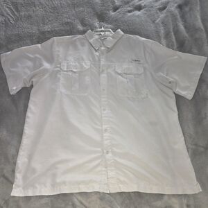 EUC Habit Light Gray Casual Button Down Fishing vented Shirt SPF 40